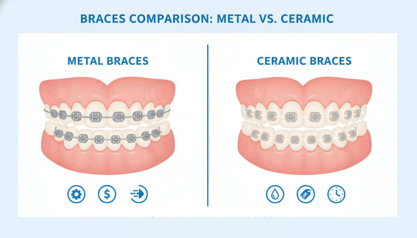 metal braces vs ceramic braces